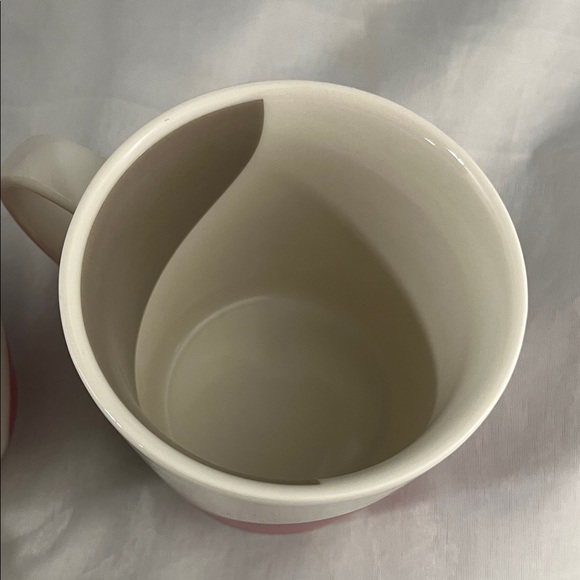 Vintage Starbucks 2005 Coffee Mugs Dipped Pink Grey Ceramic Mugs 14 oz - Picture 9 of 10